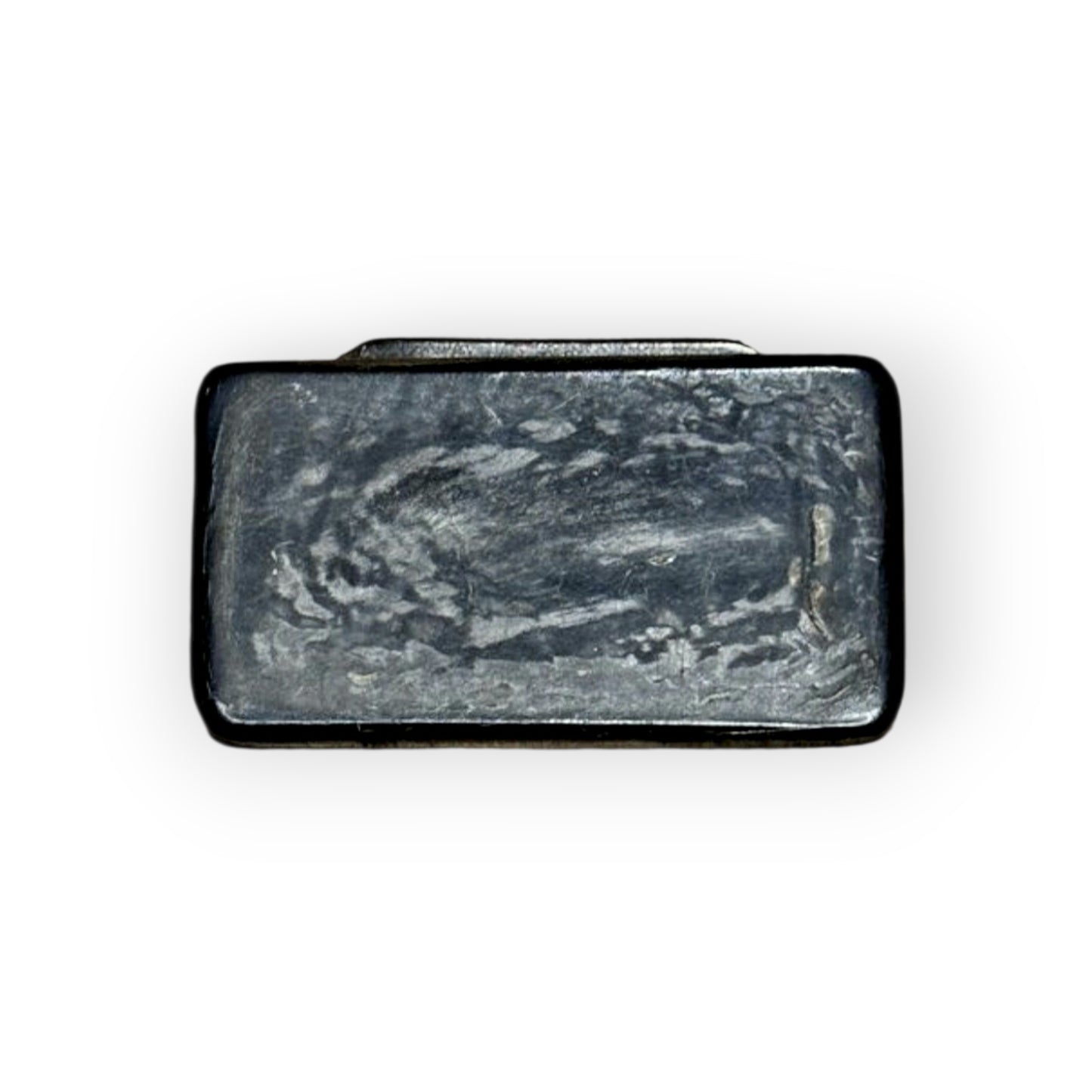 18th‑Century English Antique Tortoiseshell Masonic Snuff Box With Scrimshaw Decorated Memento Mori Lid