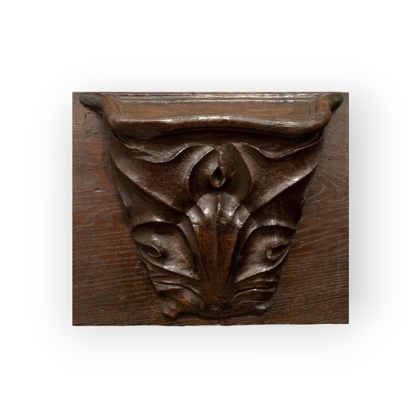Mid 15th-Century Antique Carved Oak Misericord Panel