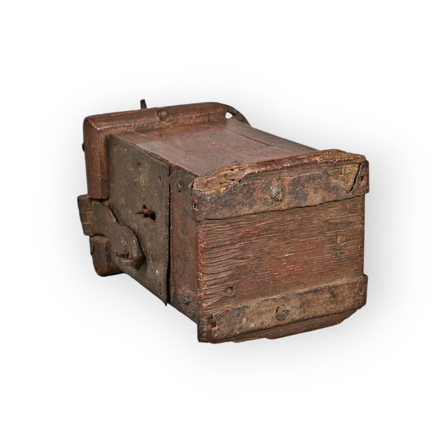 16th-Century Antique Alms Box with Period Graffiti and Provenance — circa 1550–1600
