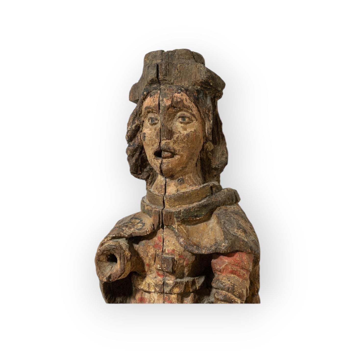 An Antique Carved Oak and Polychrome Figure of Saint Roche, Franco-Spanish, Circa 1600