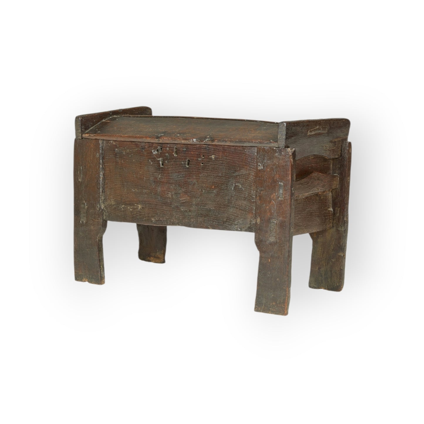 Rare, Diminutive, 16th Century Tudor Period English Antique Oak Ark, c.1540