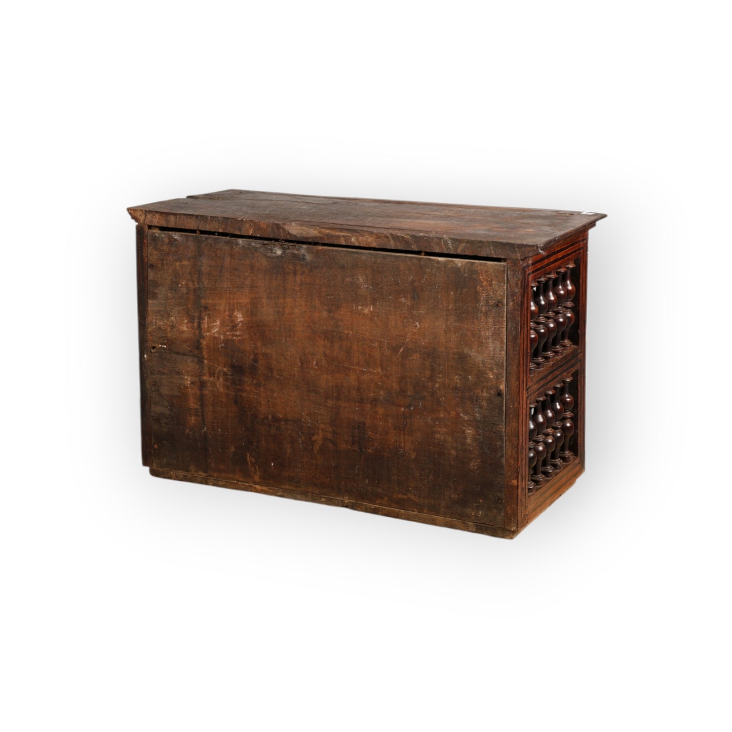 Late 17th Century Charles II English Antique Oak & Inlaid Dole Cupboard, c.1680