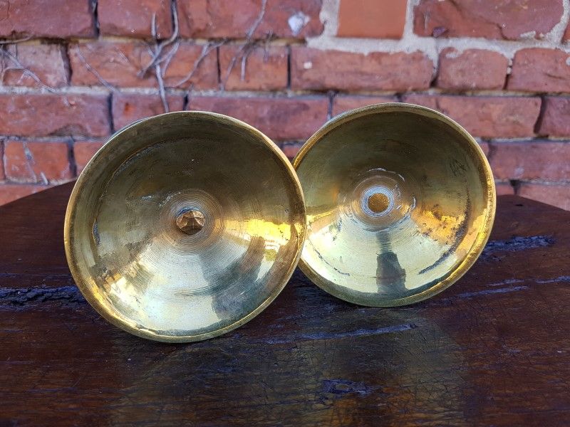 Pair of 17th Century Antique Brass Heemskirk Candlesticks