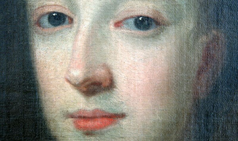 Previously Sold by Victor Needham Ltd - Follower of Sir Godfrey Kneller (1646-1723), An Early 18th Century English School Antique Oil on Canvas Portrait of a Lady Dated 1713