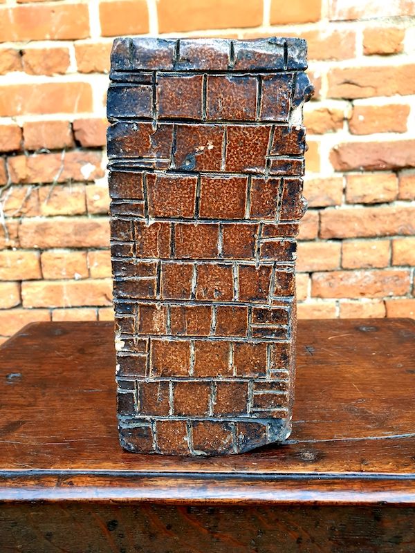 Large Mid-19th Century English Antique Folk Art Salt-glazed Money Box in the form of a Church