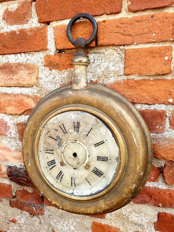 Rare 19th Century Antique Folk Art Clockmaker's Shop Sign, Possibly American