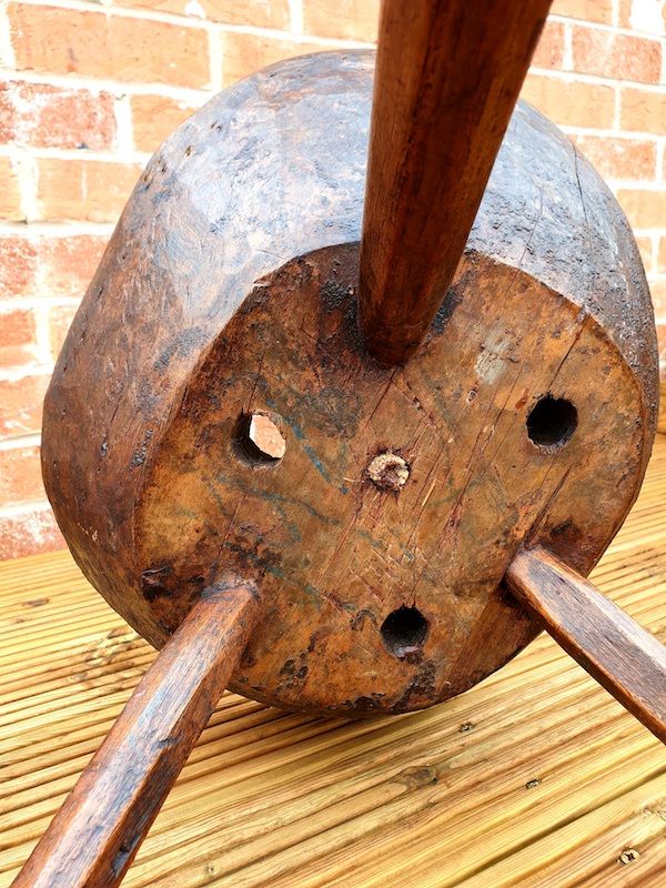 19th Century English Antique Country-Made Rustic Stool