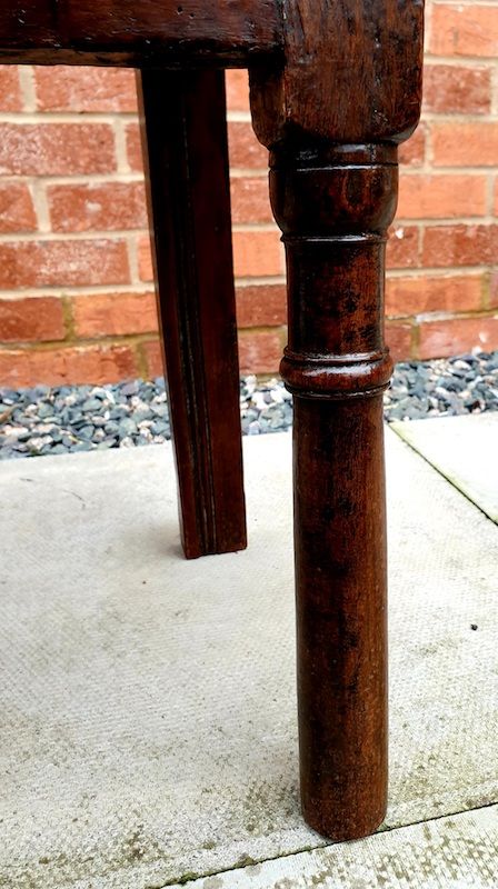17th Century English Antique Oak Child's High Chair, Circa 1680