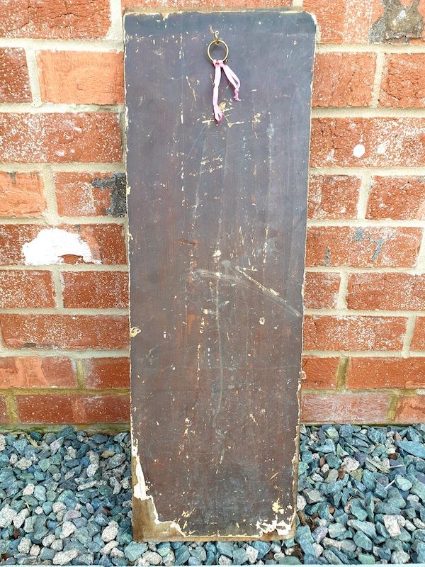 Late 16th Century Large Carved Oak Panel – Male Figure – English Antique