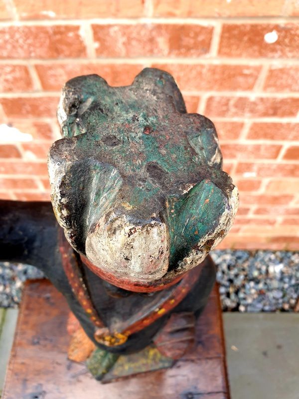 Rare Late 17thC English Antique Tobacco Advertising Sign Depicting A Carved Wooden Sculpture of a Blackamoor