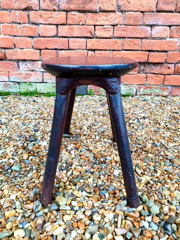 19th Century Primitive English Antique Stool