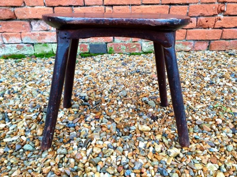 19th Century Primitive English Antique Stool