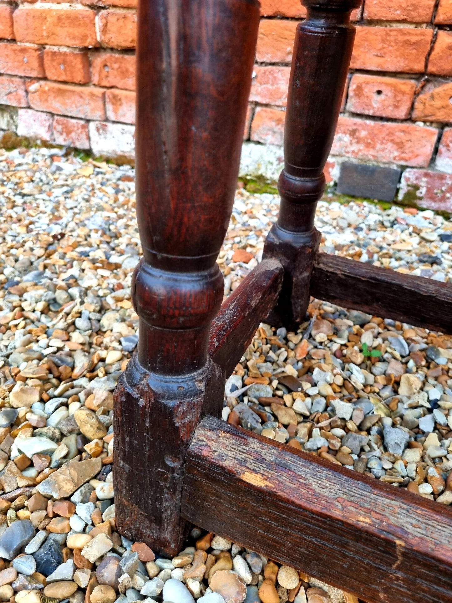 Late 17th Century English Antique Oak Joint Stool, Circa 1680