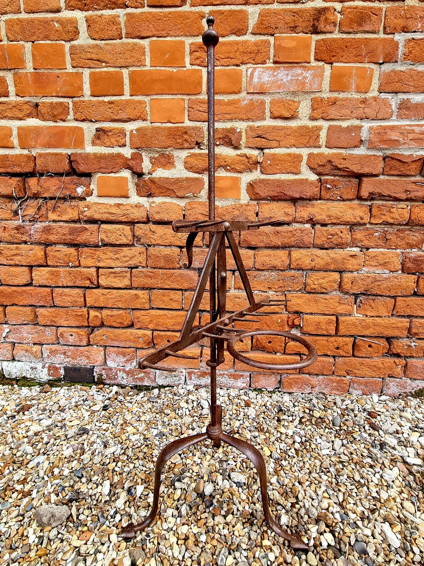 18thC English Antique Steel Lark Spit