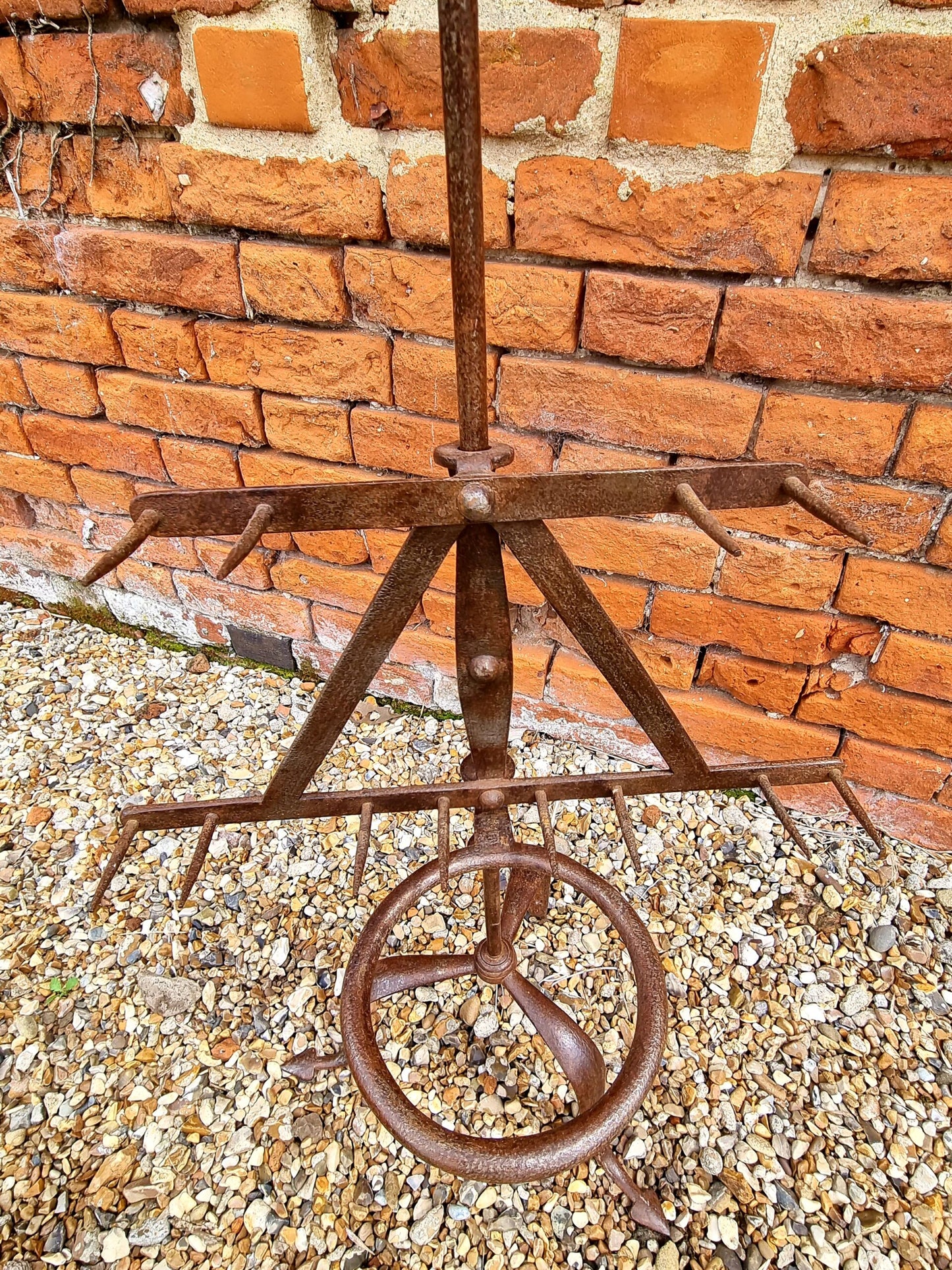 18thC English Antique Steel Lark Spit