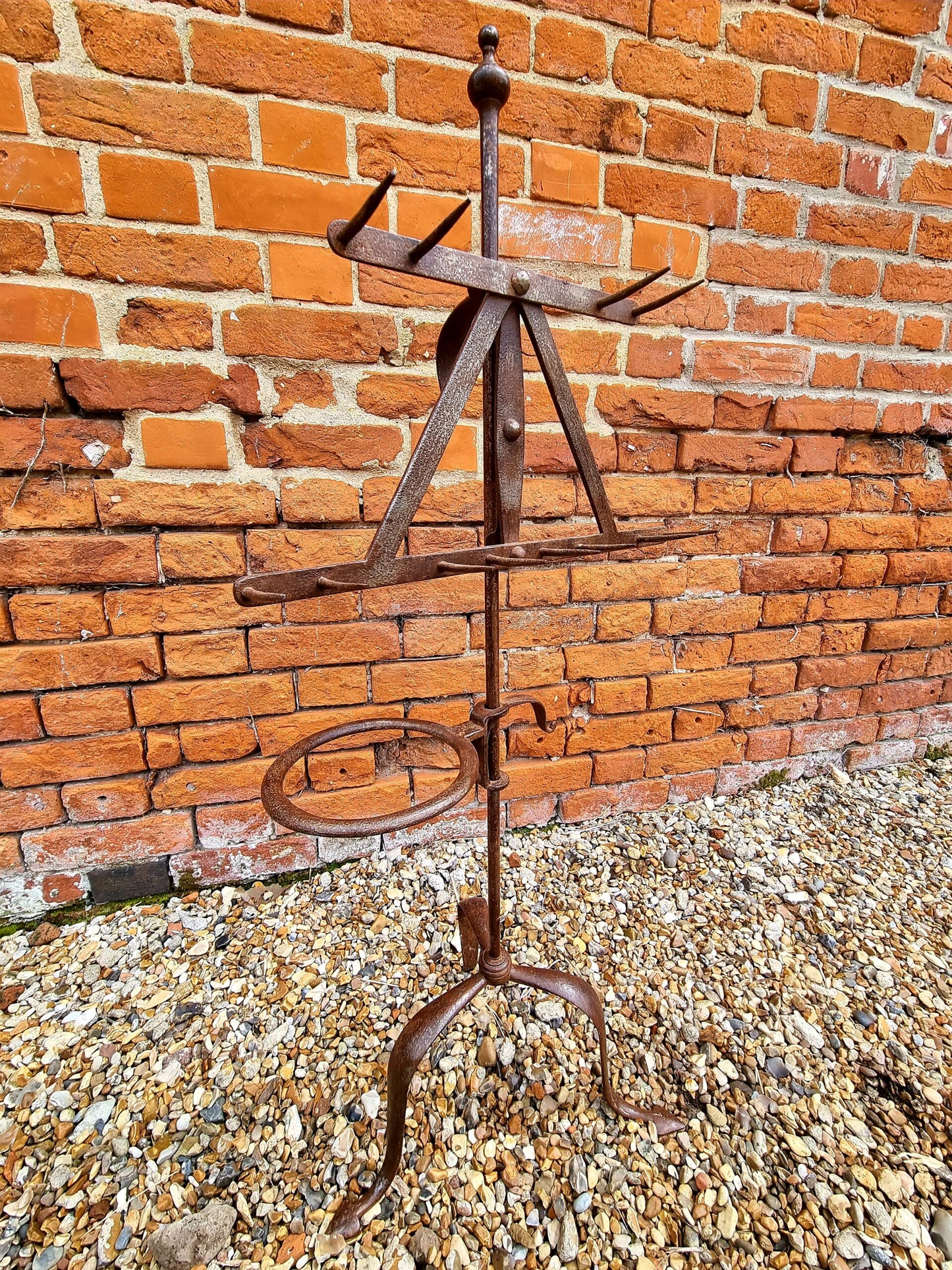 18thC English Antique Steel Lark Spit