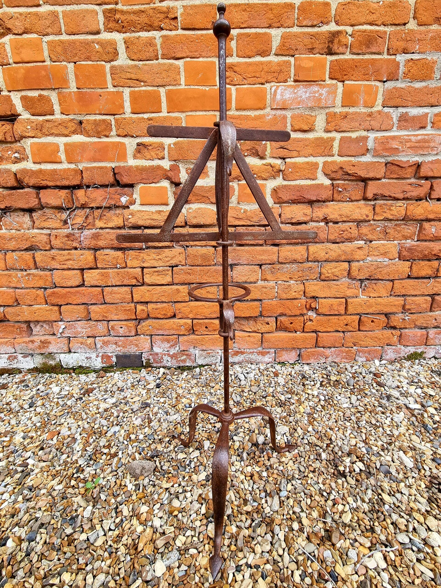 18thC English Antique Steel Lark Spit