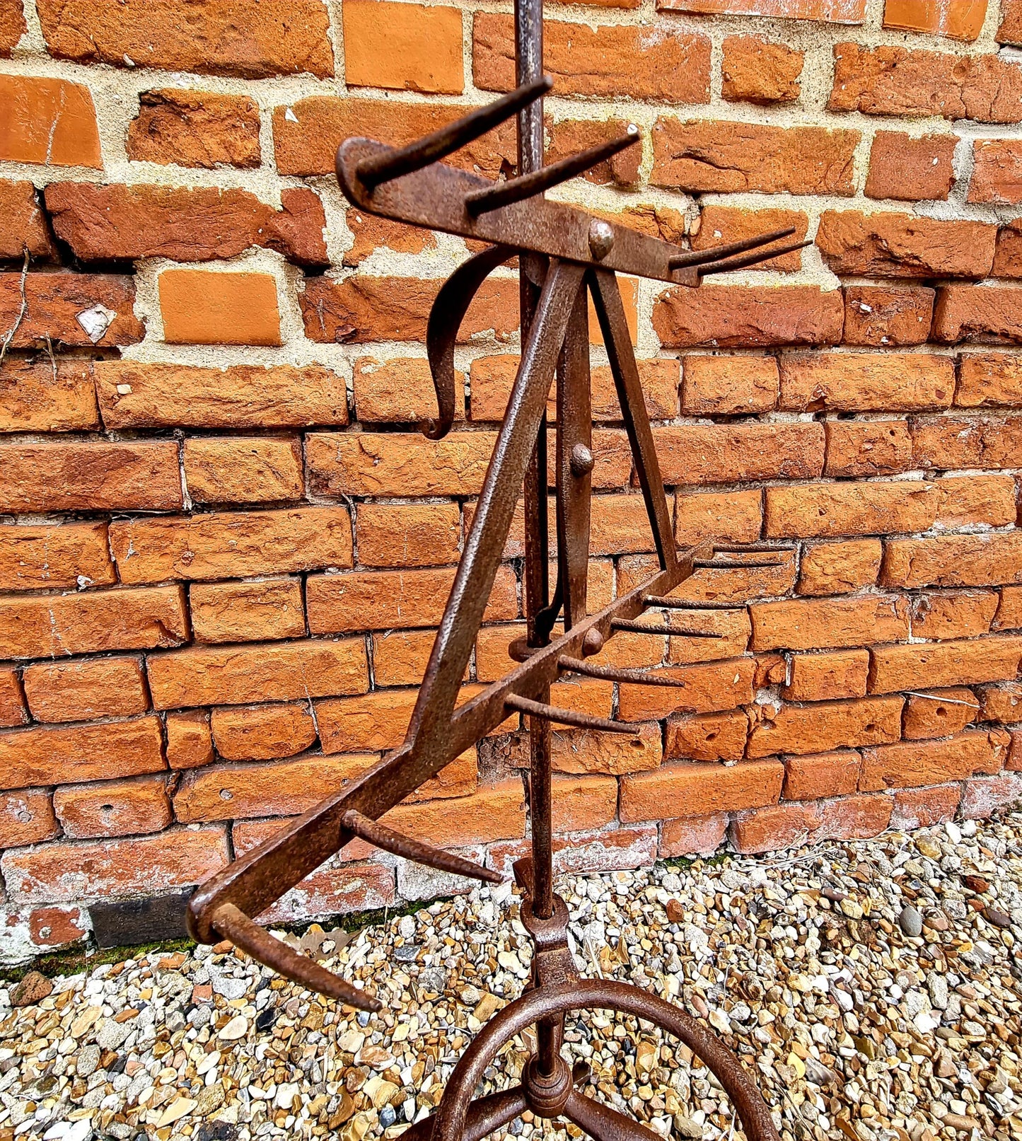 18thC English Antique Steel Lark Spit