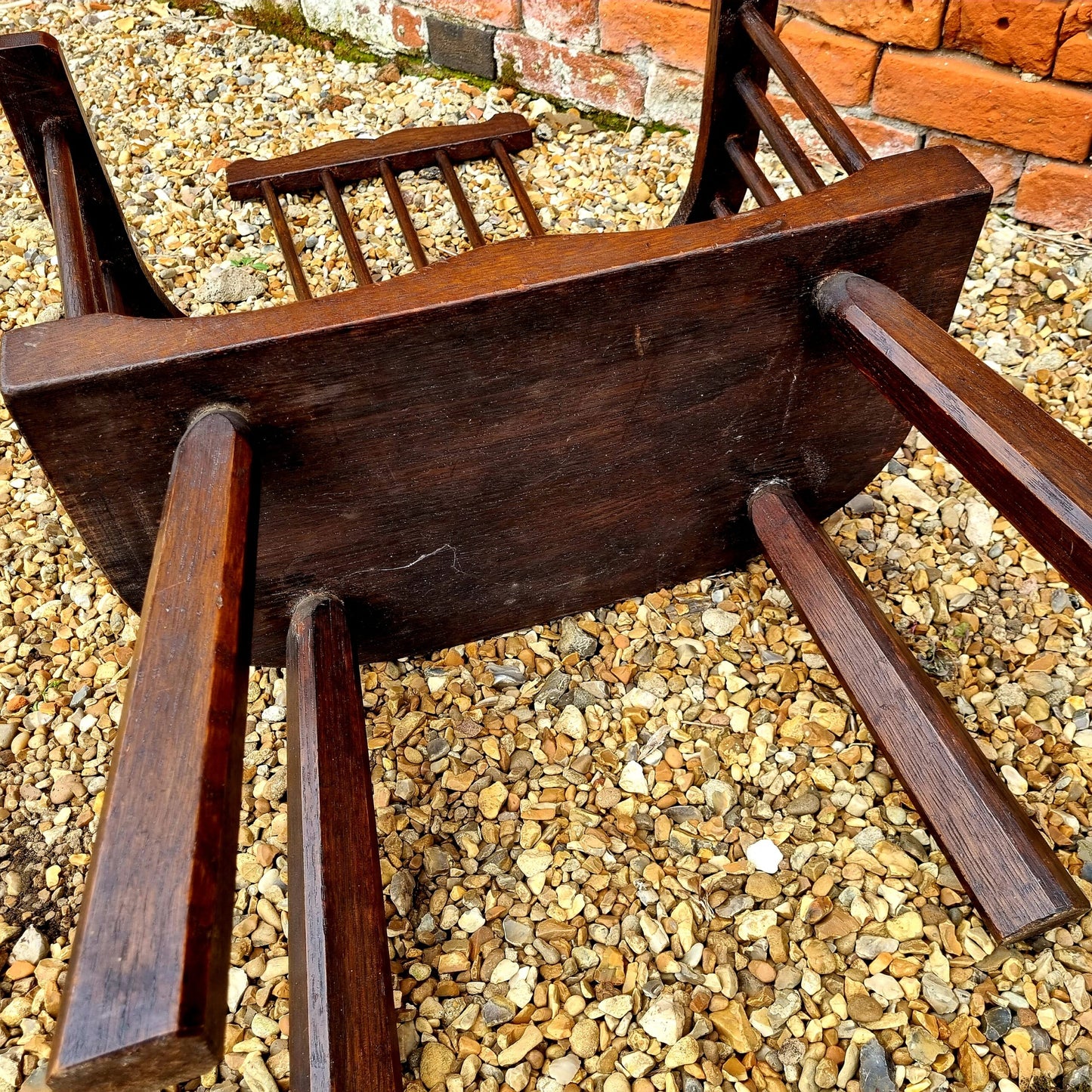 18th Century Style English Antique Comb Back Armchair / Stick Chair