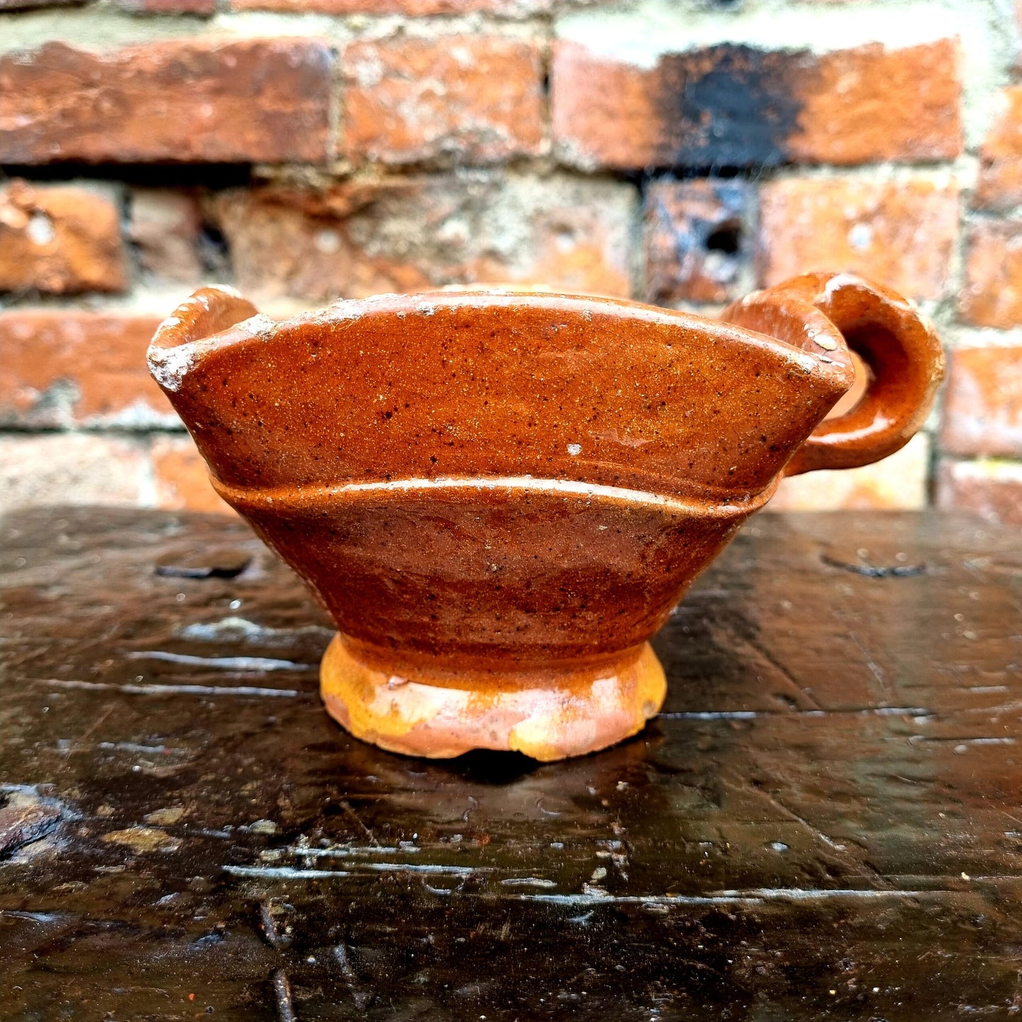 Mid 18thC Dutch Antique Earthenware Hand Warmer