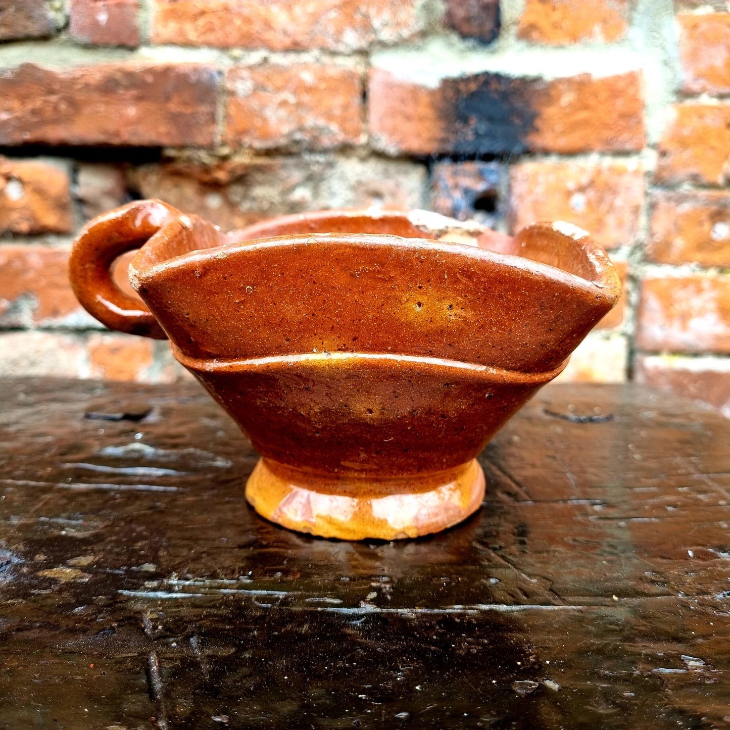 Mid 18thC Dutch Antique Earthenware Hand Warmer