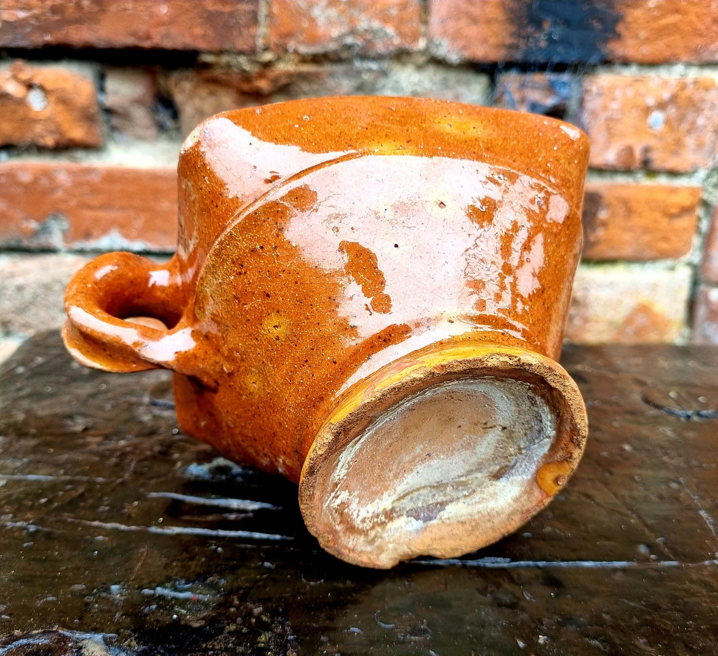 Mid 18thC Dutch Antique Earthenware Hand Warmer