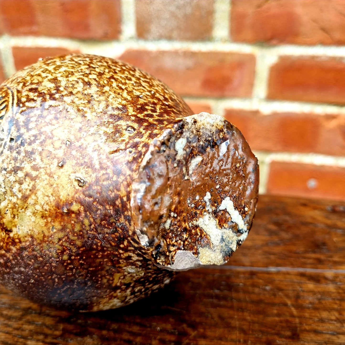 Mid 17th Century German Antique Stoneware Bellarmine Jug or Bartmannkrug, Circa 1625-1675