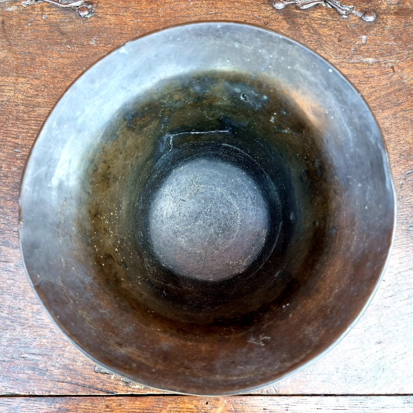 Early 17th Century Charles I Period English Antique Bronze Mortar Dated "1639"