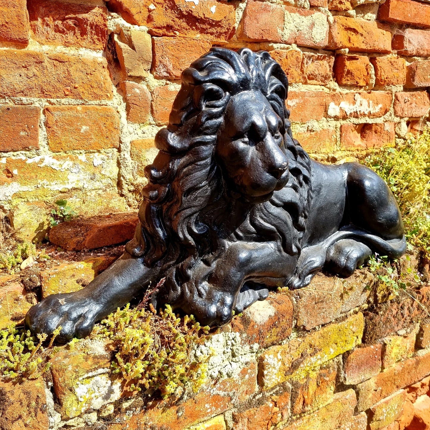 Large Mid 19th Century, Victorian Period, English Antique Cast Iron Lion