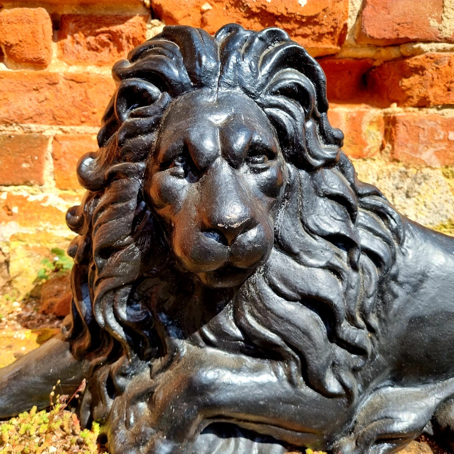 Large Mid 19th Century, Victorian Period, English Antique Cast Iron Lion