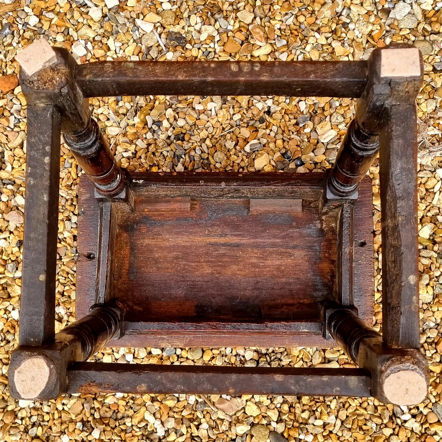 Late 17th Century English Antique Oak Joint Stool, Circa 1680
