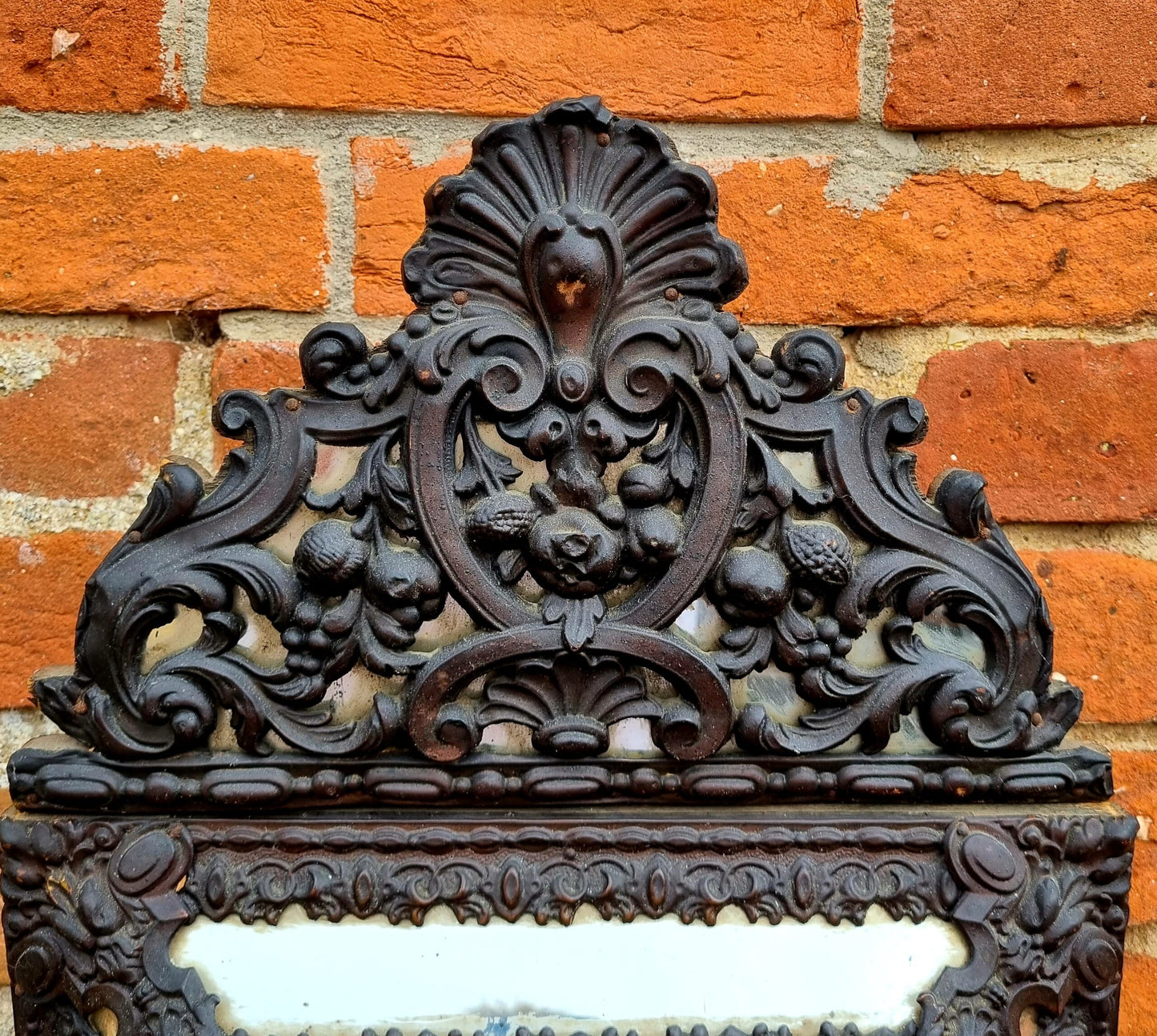 17th Century Rococo Style, 19th Century-Made, French Antique Cushion Frame Mirror