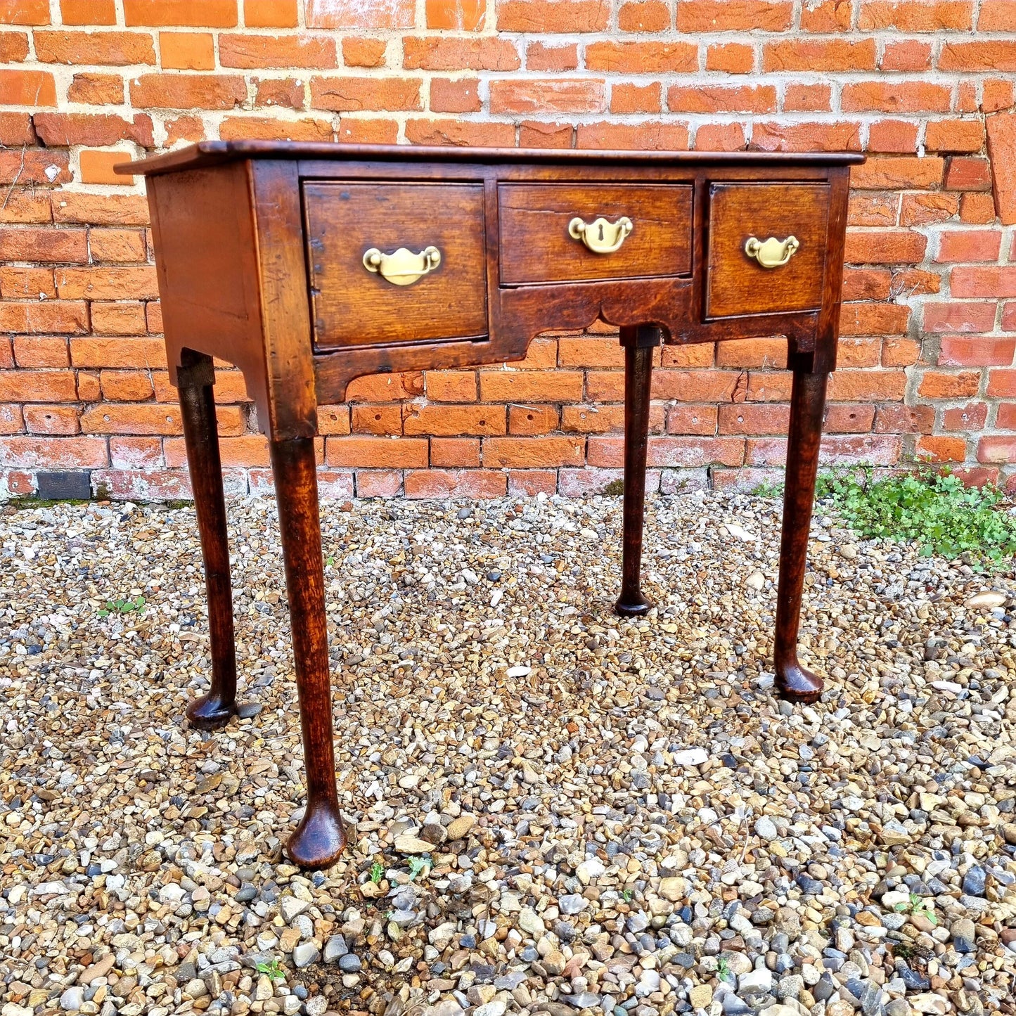 Mid 18th Century English Antique Oak Low Boy or Side Table