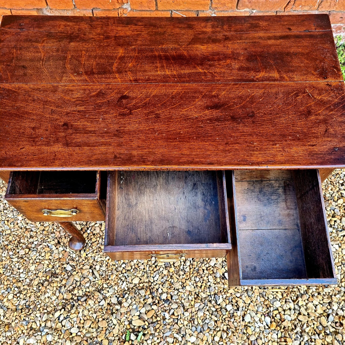 Mid 18th Century English Antique Oak Low Boy or Side Table