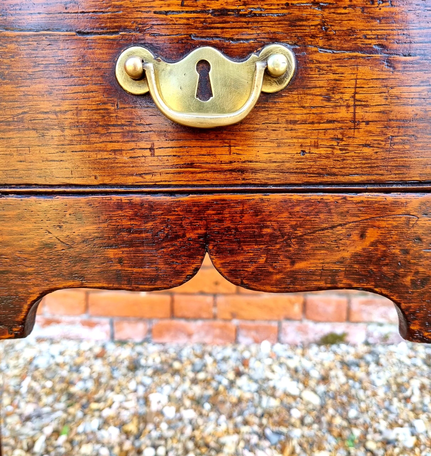 Mid 18th Century English Antique Oak Low Boy or Side Table