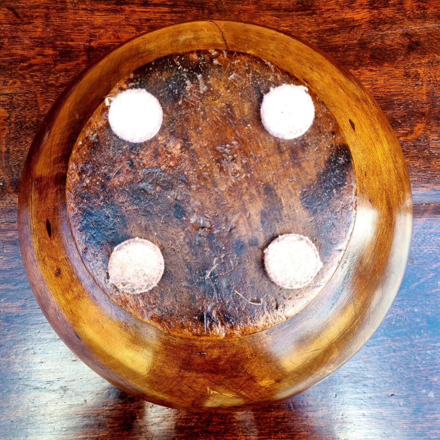 Late 18th Century English Antique Treen Dairy Bowl of Exceptional Colour