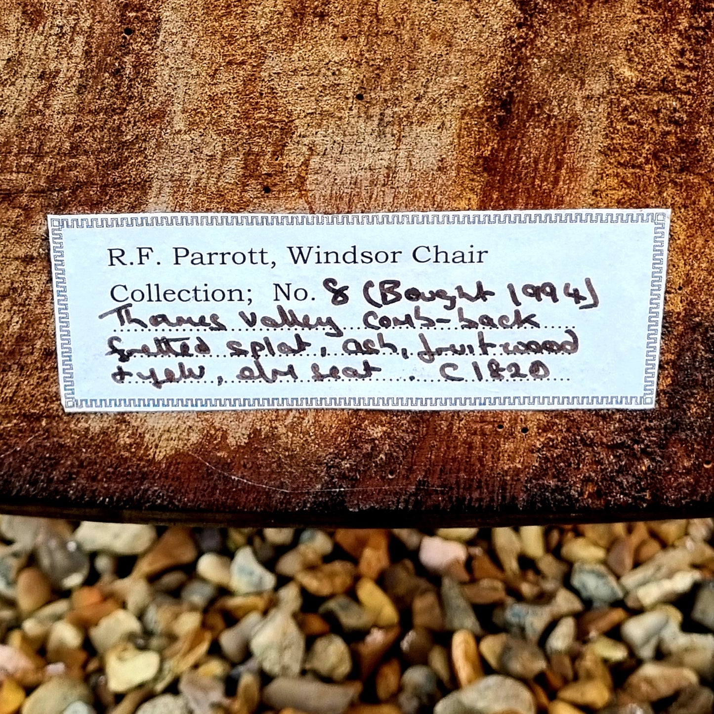 Early 19th Century English Antique Thames Valley Yew, Fruitwood, Ash & Elm Comb Back Windsor Armchair, Circa 1820 - Ex Bob Parrott Collection