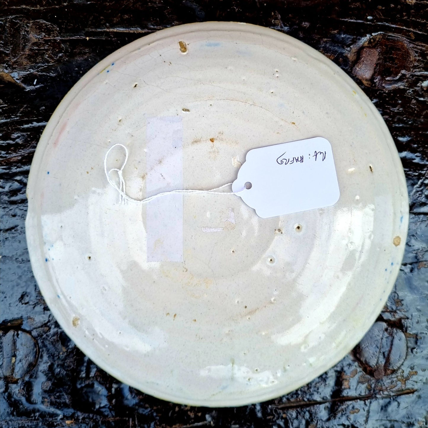Mid 18th Century Dutch Antique Delftware Plate in the Chinoiserie Manner