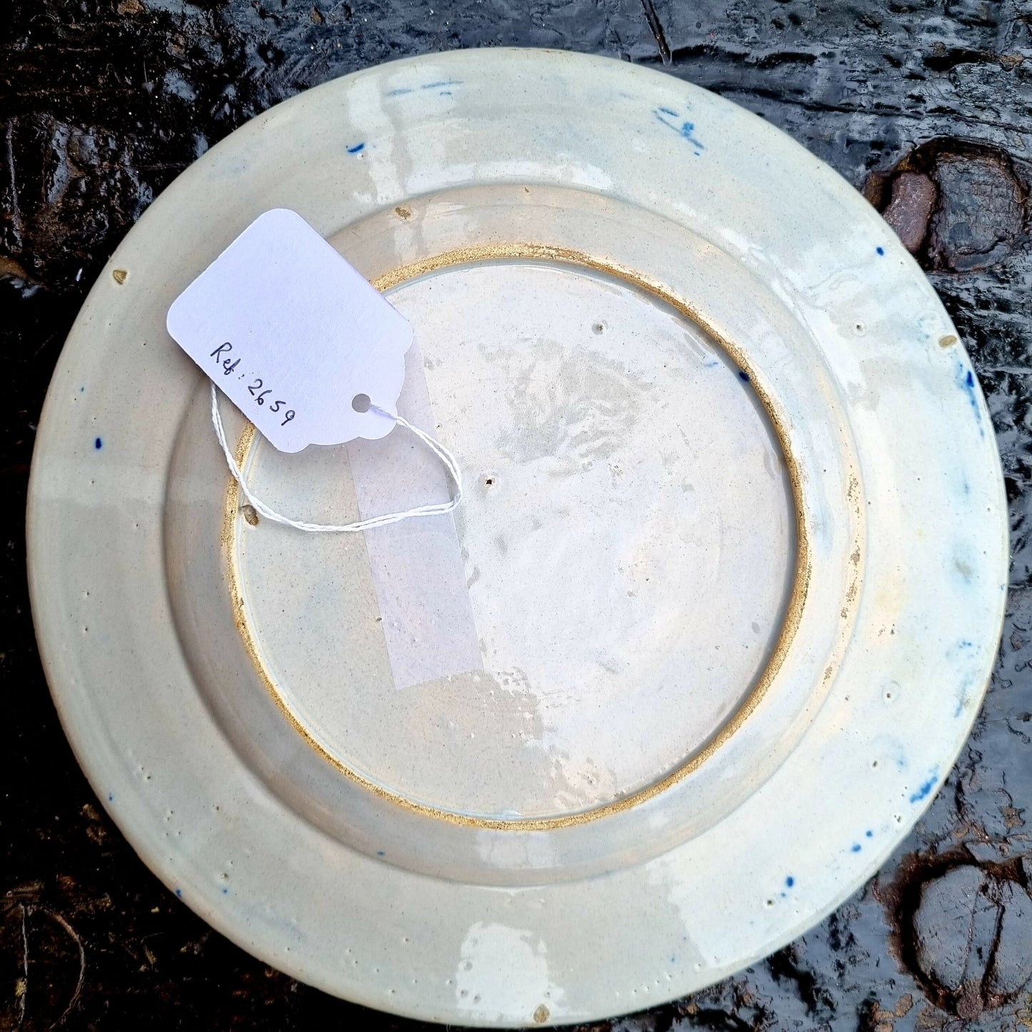 Mid 18th Century Dutch Antique Delftware Plate