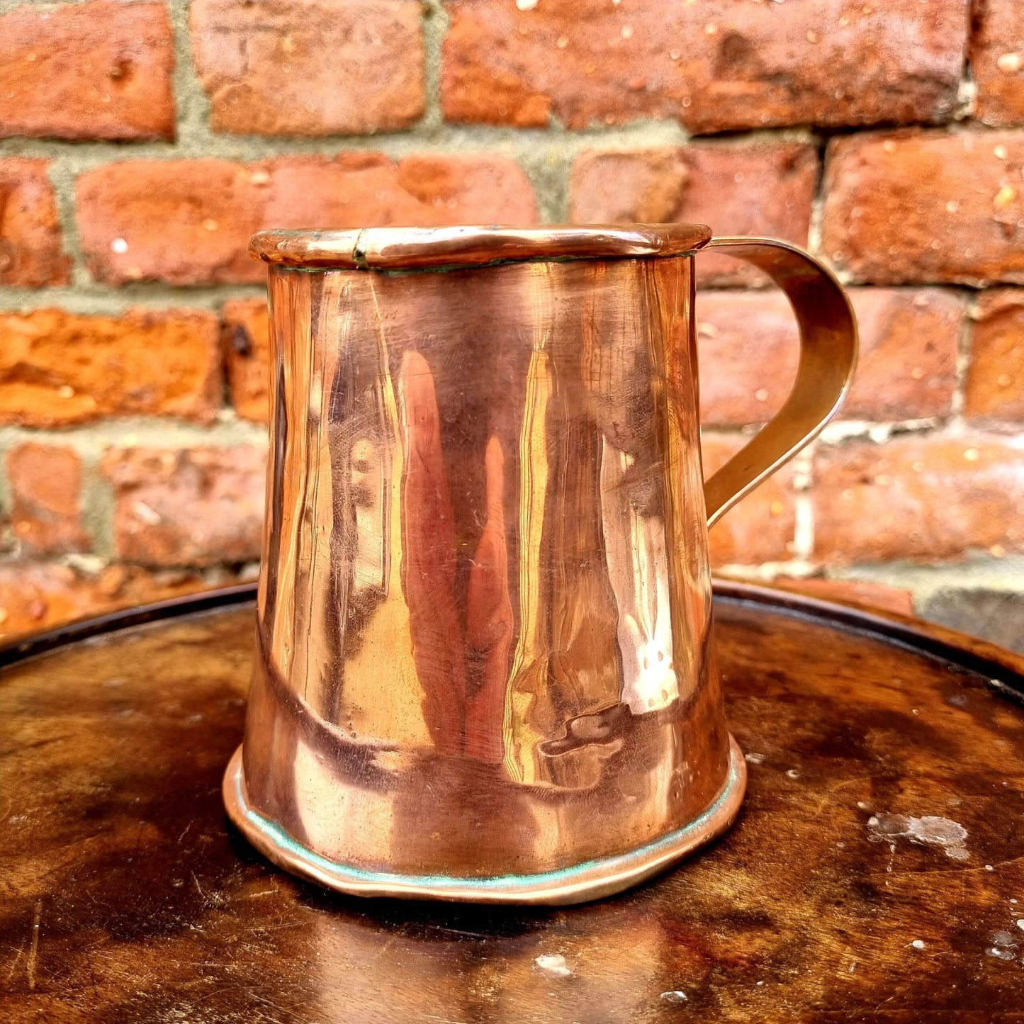 18th Century English Antique Copper Tankard or Measure Dated 1784