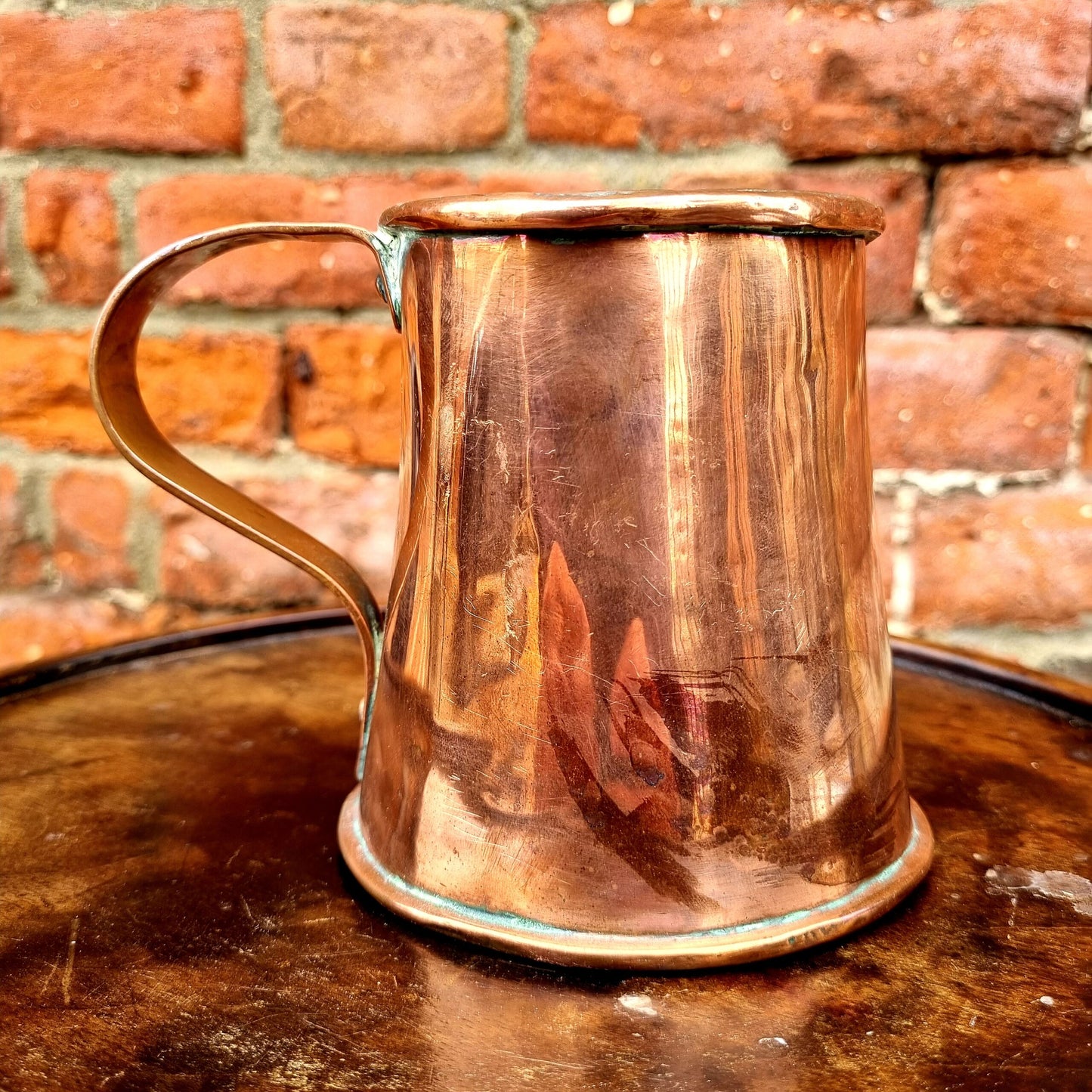 18th Century English Antique Copper Tankard or Measure Dated 1784