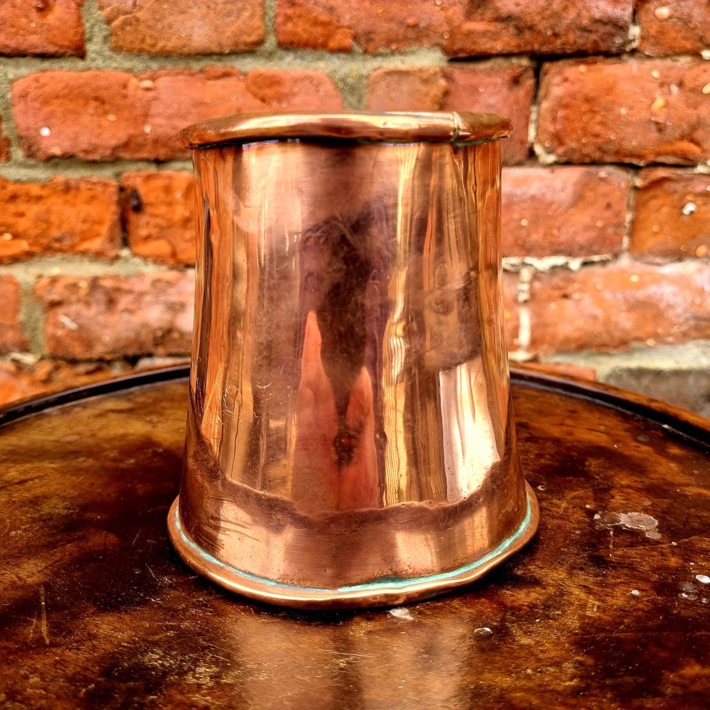18th Century English Antique Copper Tankard or Measure Dated 1784