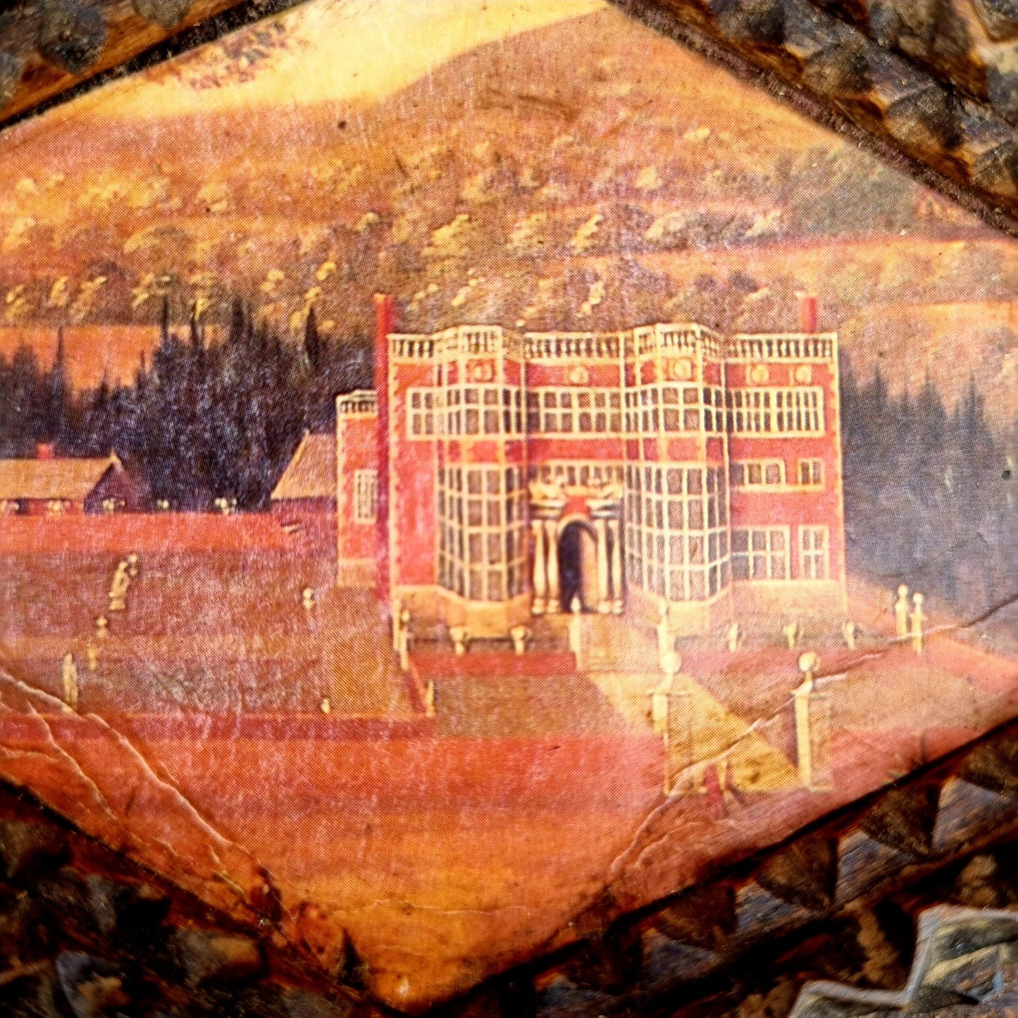 19th Century Antique Tramp Art Table Top Box