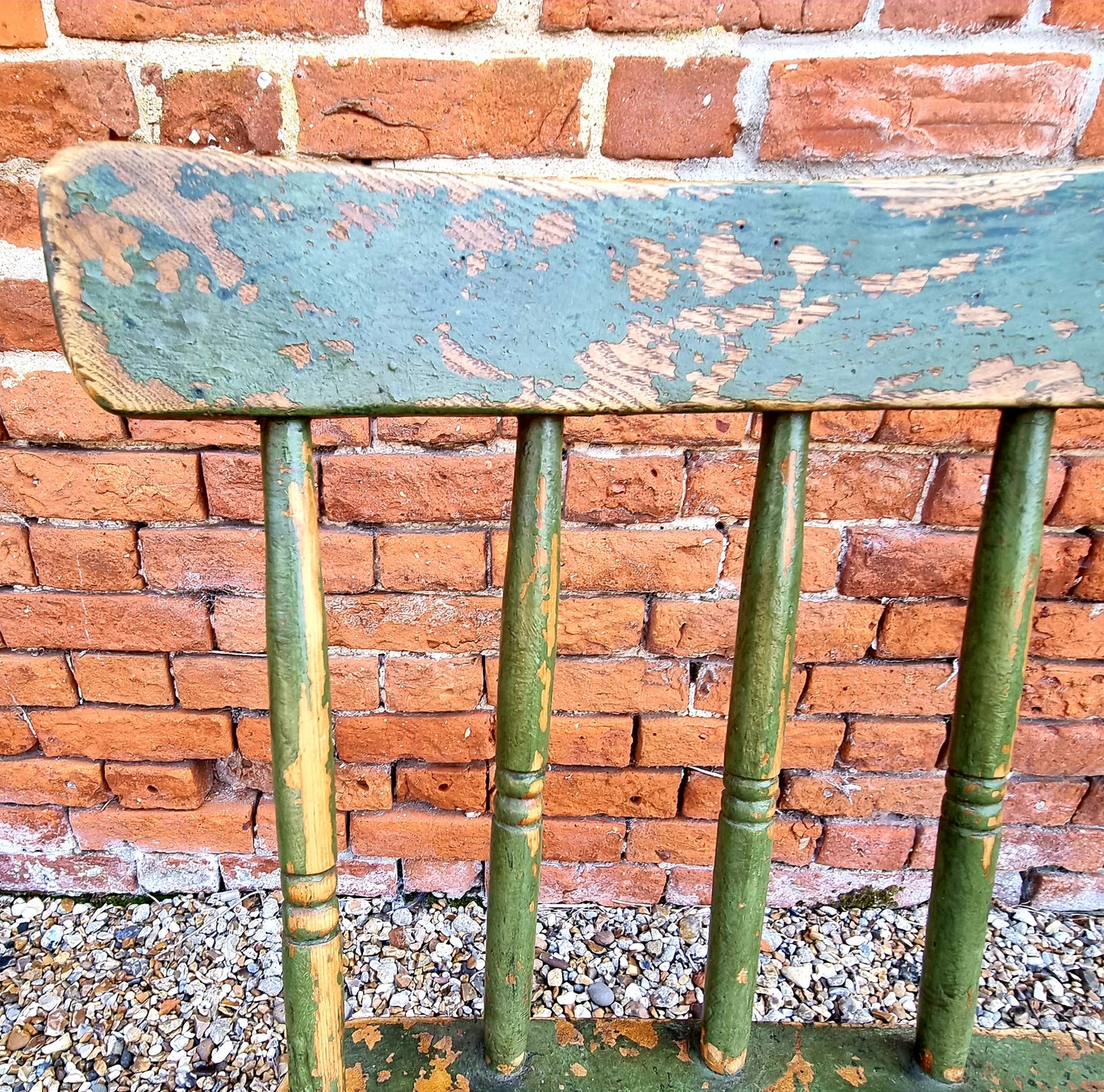 Mid 19th Century Primitive Irish Antique Famine Chair in Original Paint, Attributed to County Antrim, Circa 1840