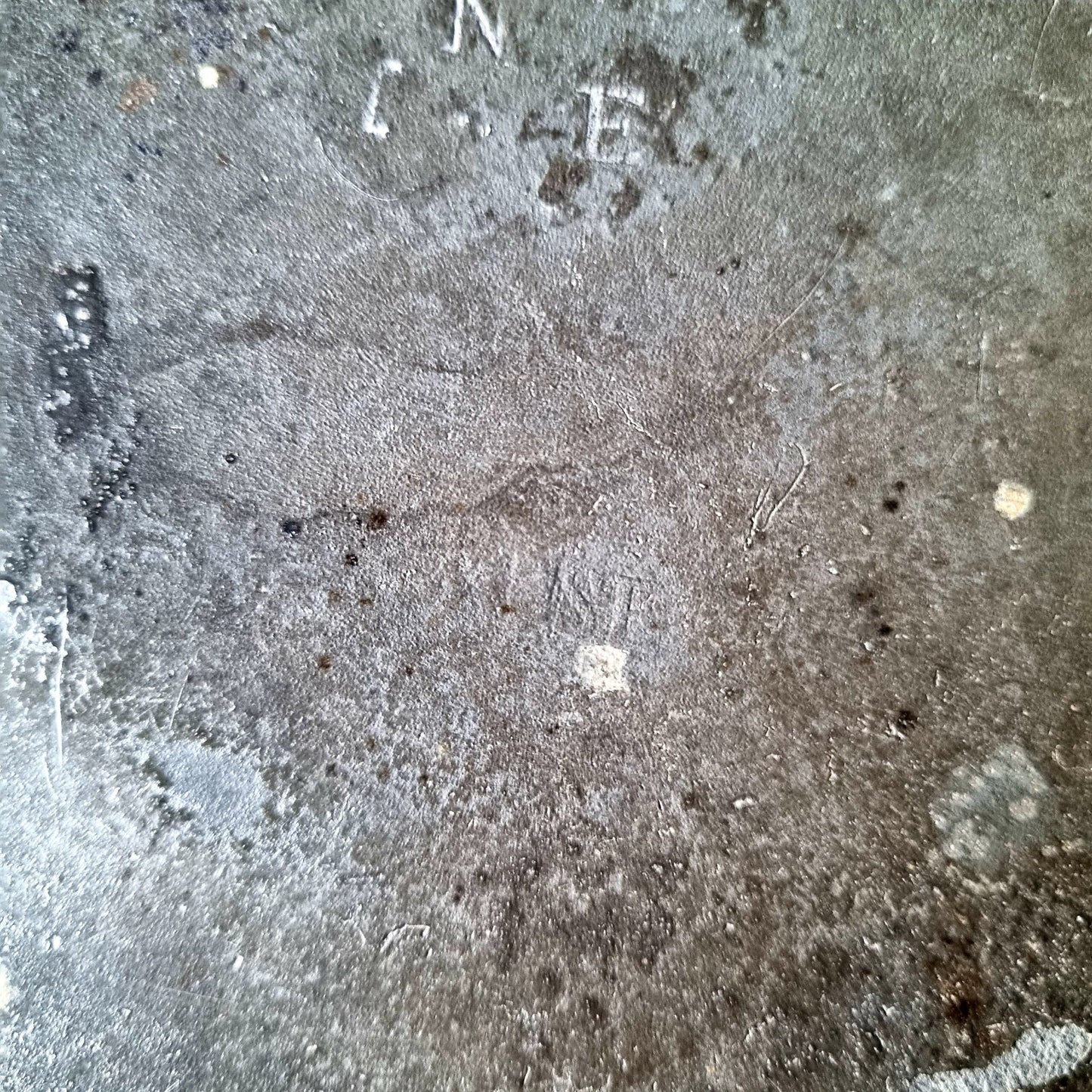 18th Century English Antique Pewter Communion Wafer Plate or Collection Plate, Inscribed "a gift for the communion table", Bearing London Touchmarks