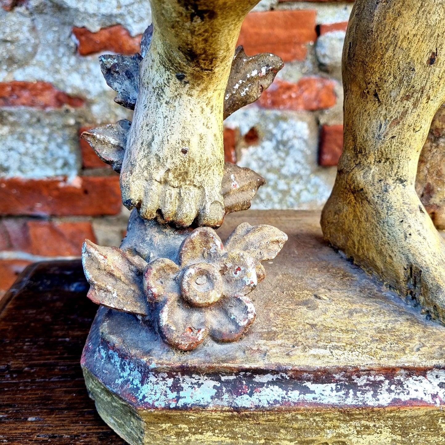 Early 17th Century Spanish Antique Carved Wooden Sculpture of a Cherub Attributed to Juan Martinez Montanes (1568-1649)