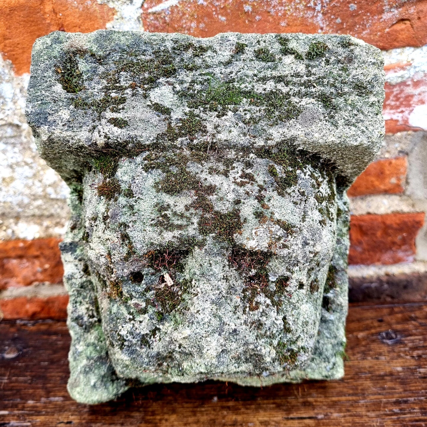 Naive Medieval / Gothic Antique Carved Stone Corbel Fragment Depicting a Male's head