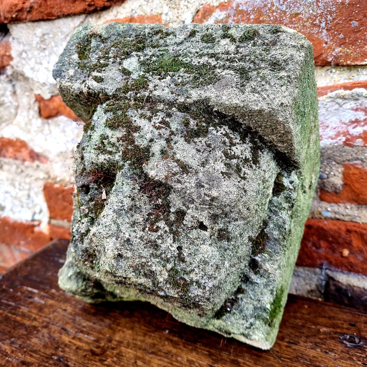 Naive Medieval / Gothic Antique Carved Stone Corbel Fragment Depicting a Male's head