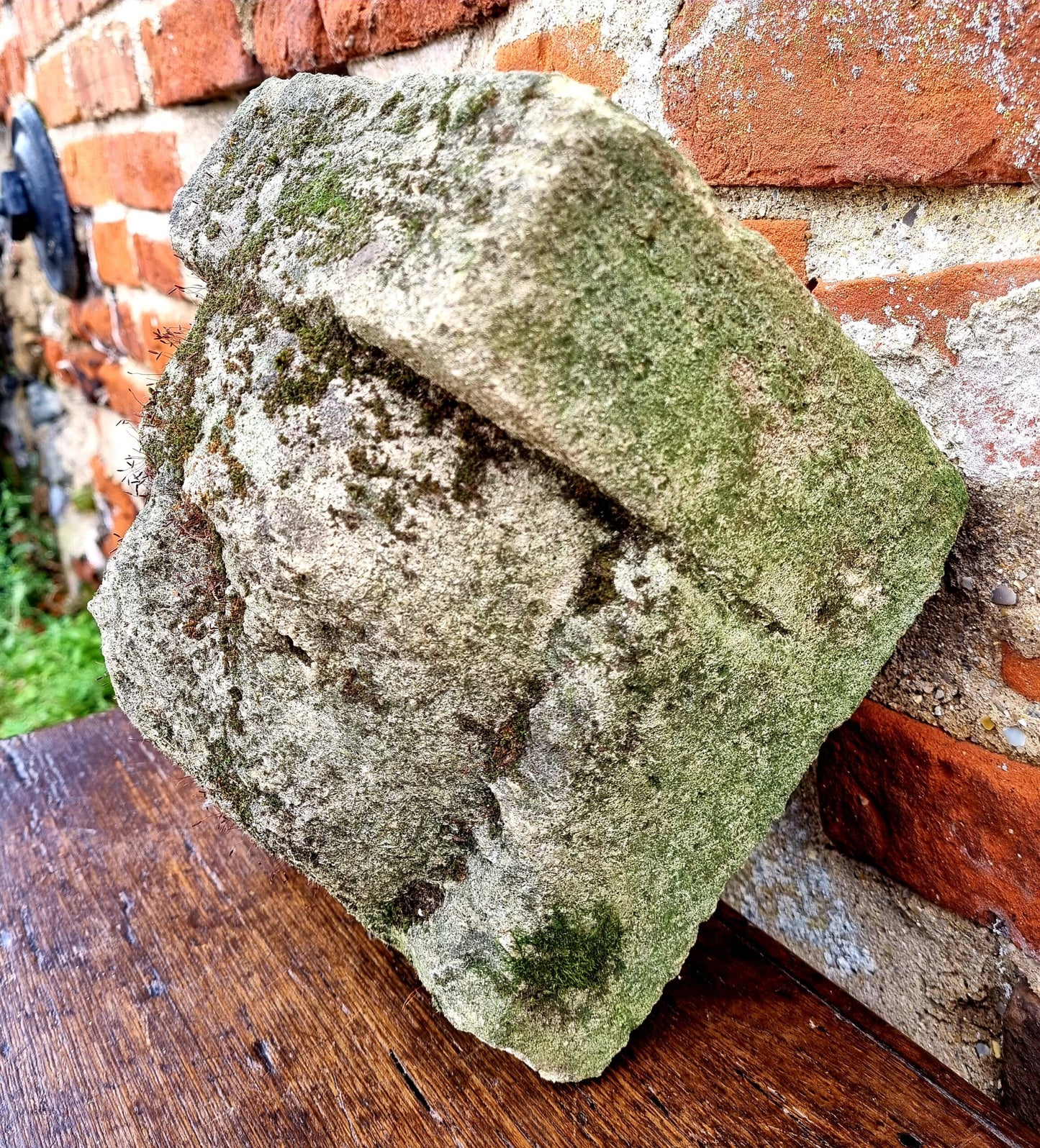 Naive Medieval / Gothic Antique Carved Stone Corbel Fragment Depicting a Male's head