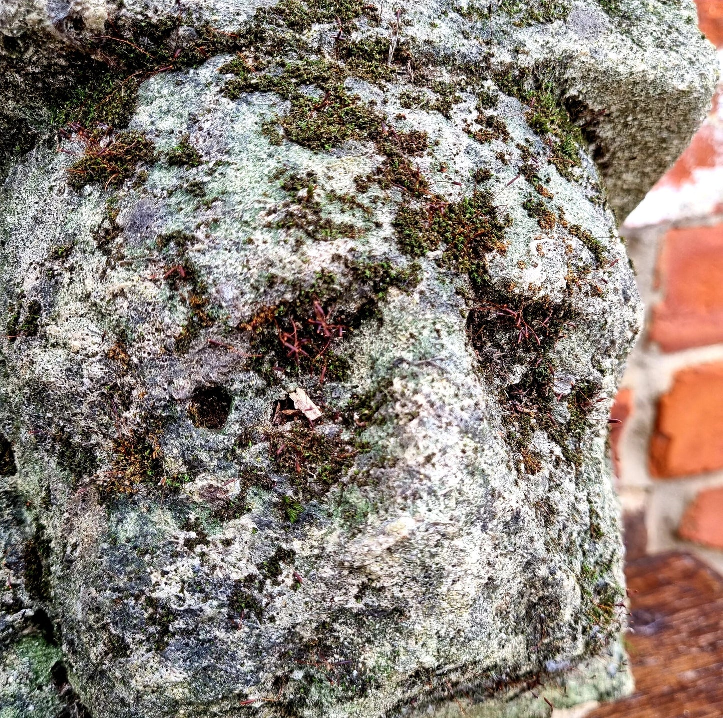 Naive Medieval / Gothic Antique Carved Stone Corbel Fragment Depicting a Male's head